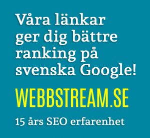 Sökmotoroptimering SEO Webbstream